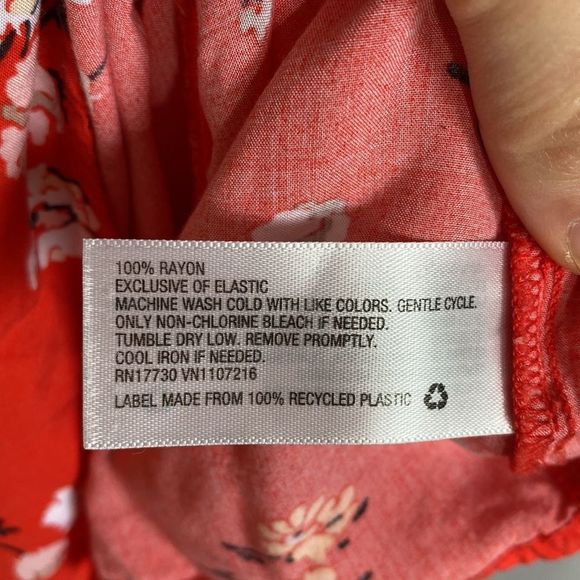 Isabel Maternity Red Floral Maxi Ruffle Dress Size Medium - Picture 8 of 9